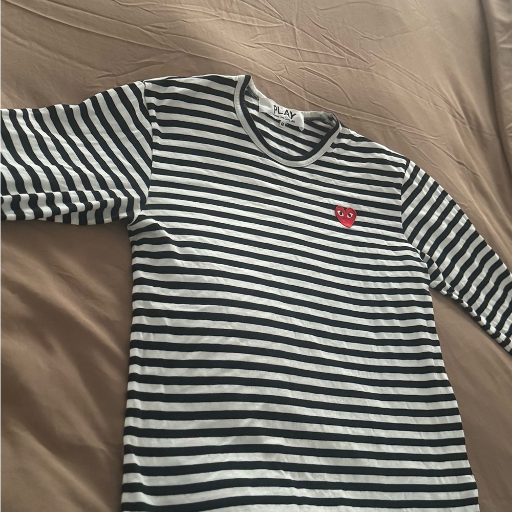 Comme des Garcons Black and White Striped Shirt